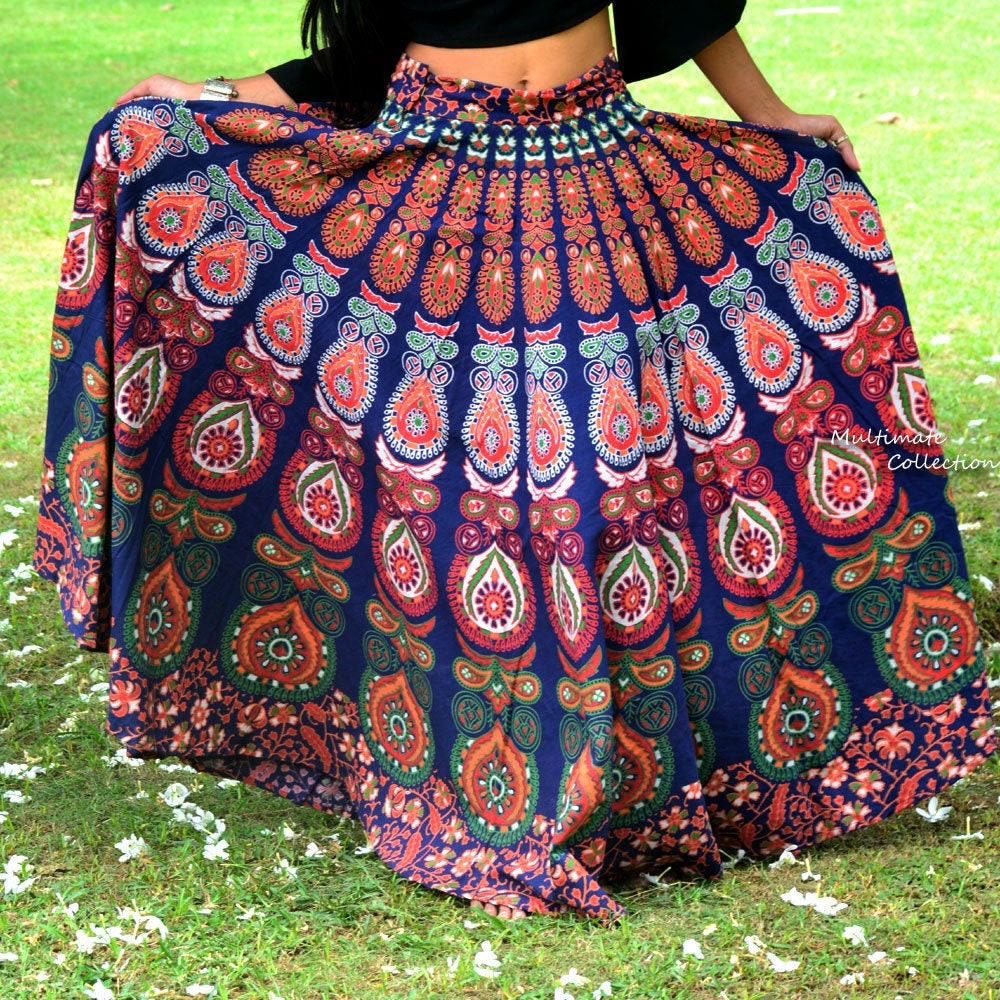 Cotton gypsy maxi skirt best sale